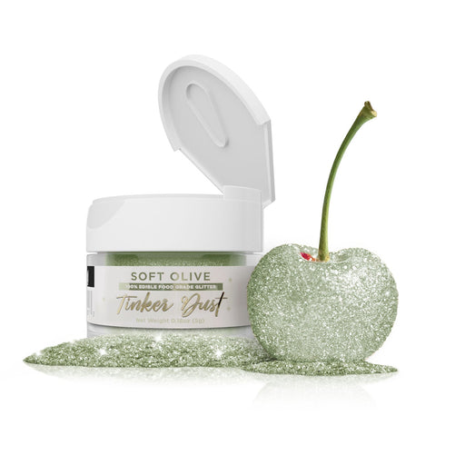 Soft Olive Green Tinker Dust Edible Glitter | Food Grade Glitter-Brew Glitter®