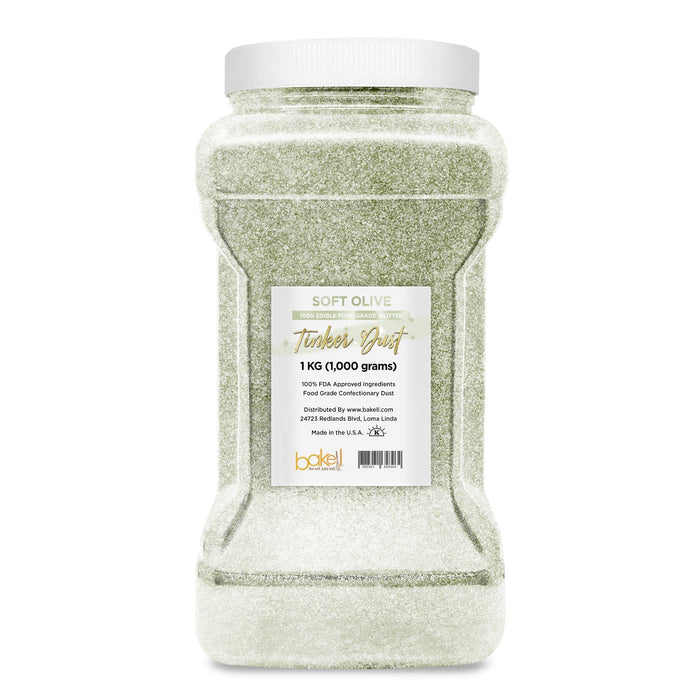 Soft Olive Green Tinker Dust Food Grade Edible Glitter | Bulk Sizes-Brew Glitter®