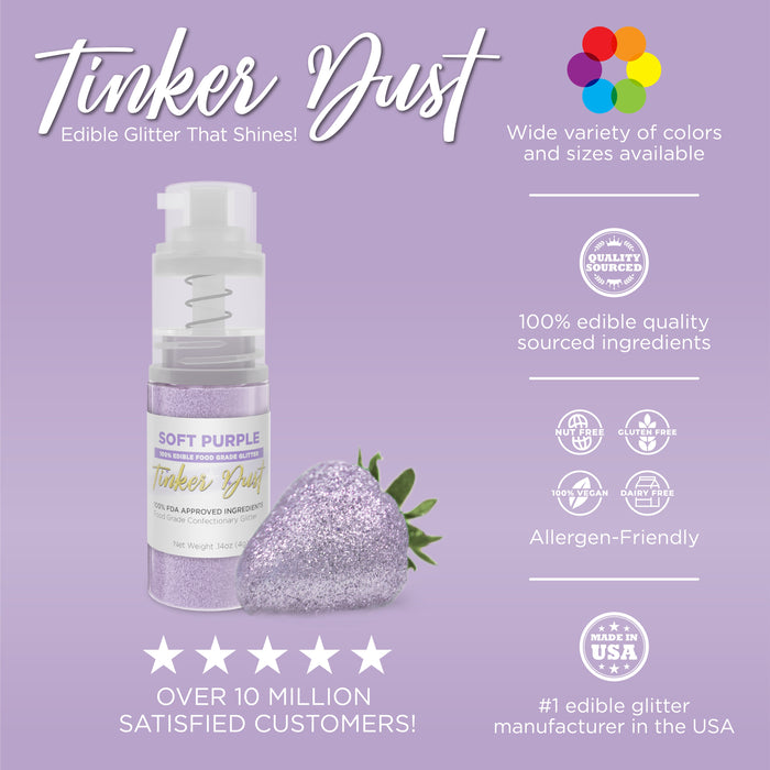 Soft Purple Tinker Dust Edible Glitter Spray Pump-Brew Glitter®