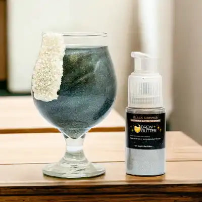 black shimmer drink glitter pump cocktail