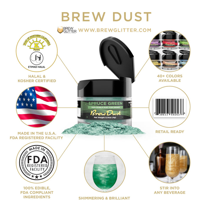 Spruce Green Brew Dust by the Case-Brew Glitter®