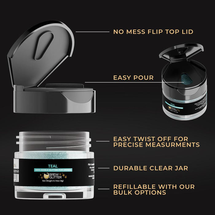 Teal Brew Glitter by the Case | Private Label-Brew Glitter®