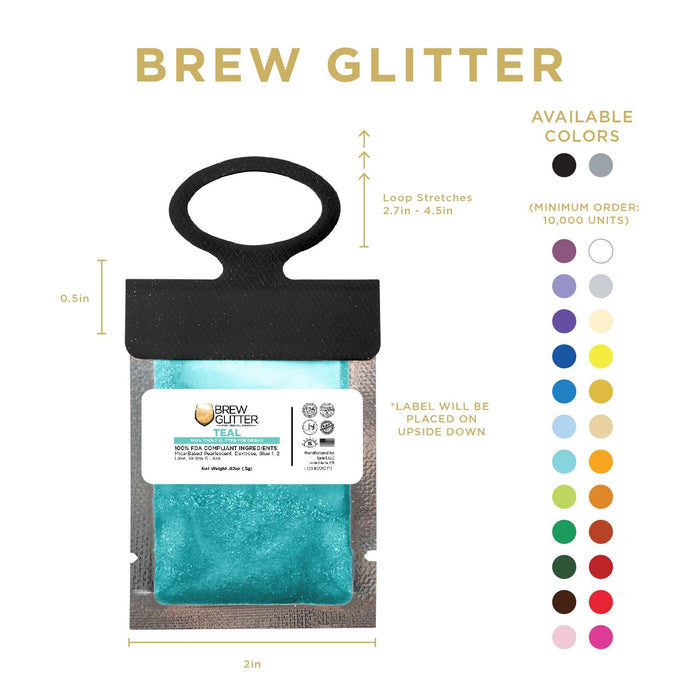 Teal Brew Glitter® Necker | Wholesale-Brew Glitter®