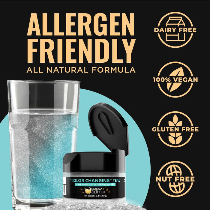 Teal Color Changing Glitter By The Case | Private Label-Brew Glitter®