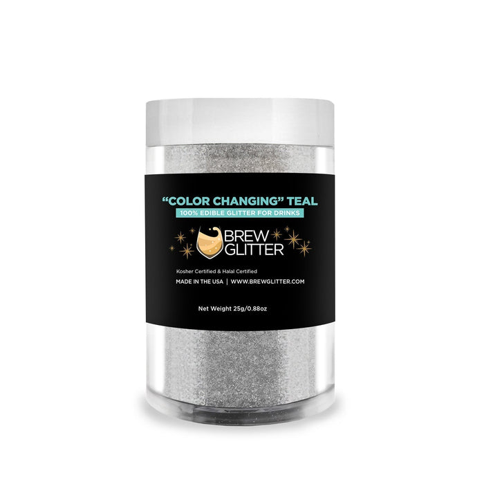 Teal Edible Color Changing Brew Glitter | Food Grade Beverage Glitter-Brew Glitter®