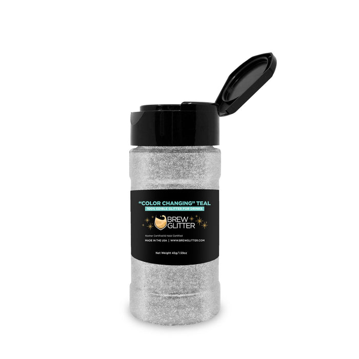Teal Edible Color Changing Brew Glitter | Food Grade Beverage Glitter-Brew Glitter®
