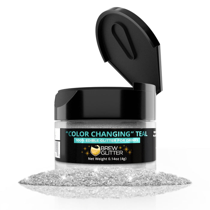 Teal Edible Color Changing Brew Glitter Wholesale by the Case-Brew Glitter®
