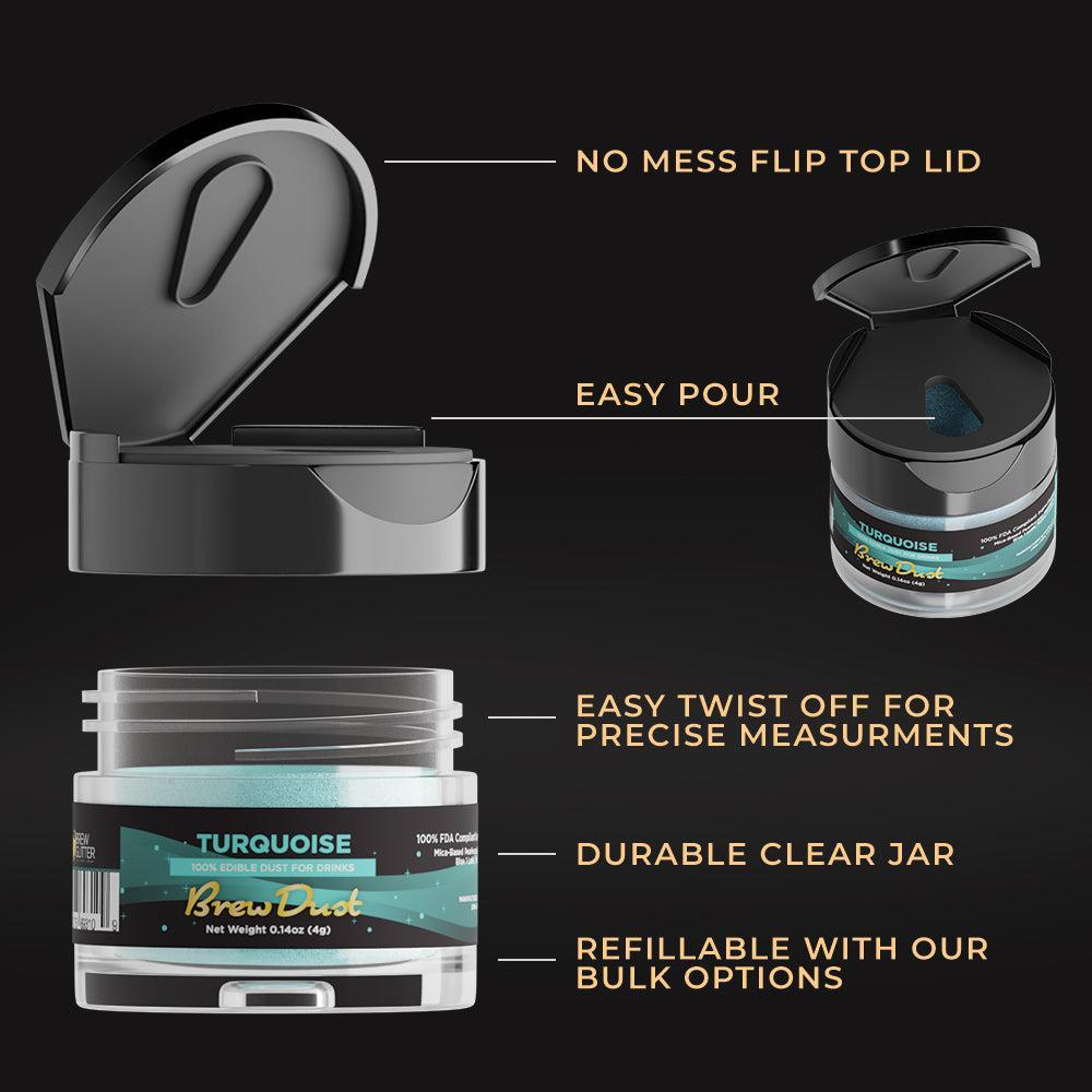 Turquoise Edible Brew Dust | Bulk Sizes-Brew Glitter®