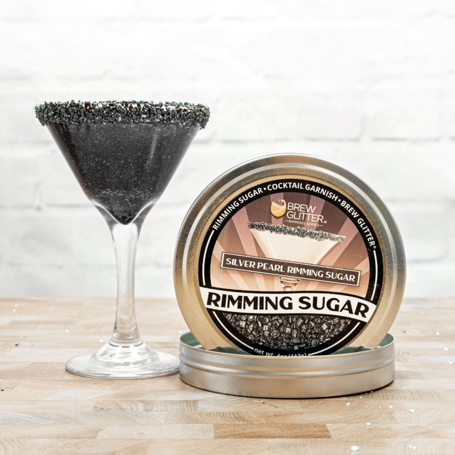 TW - Silver Pearl Cocktail Rimming Sugar-Brew Glitter®