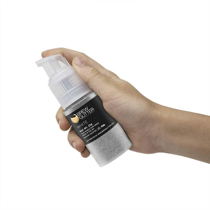 White Edible Glitter Spray Pump for Drinks-Brew Glitter®