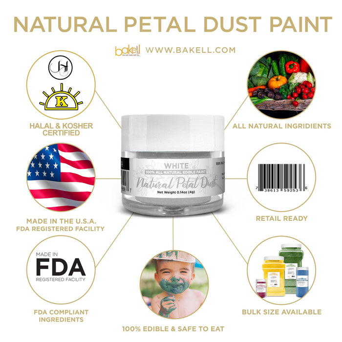 White Food Coloring | Natural Petal Dust Bulk Size-Brew Glitter®