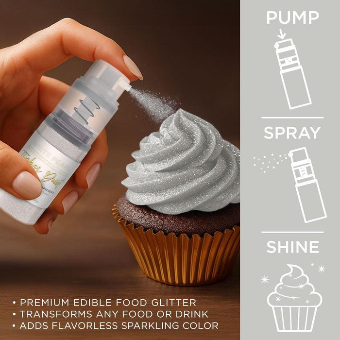 White Pearl Edible Glitter Spray 4g Pump | Tinker Dust®-Brew Glitter®