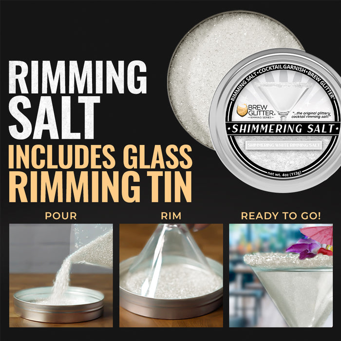 Shimmering White Cocktail Rimming Salt