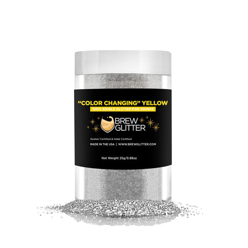 Yellow Edible Color Changing Brew Glitter | Bulk Size-Brew Glitter®