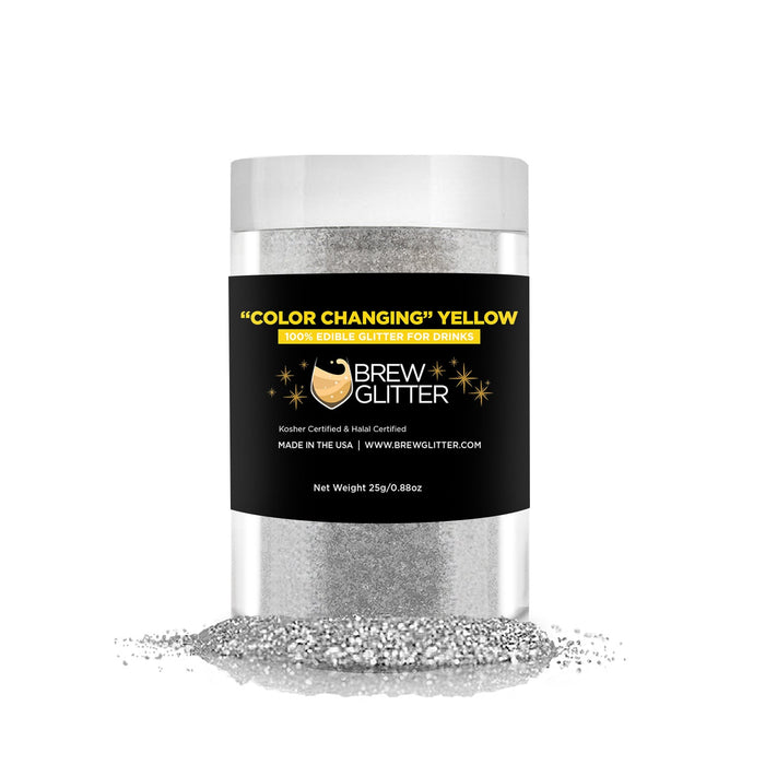 Yellow Edible Color Changing Brew Glitter | Bulk Size-Brew Glitter®