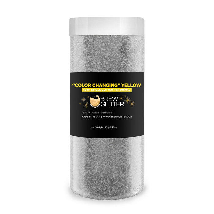 Yellow Edible Color Changing Brew Glitter | Food Grade Beverage Glitter-Brew Glitter®
