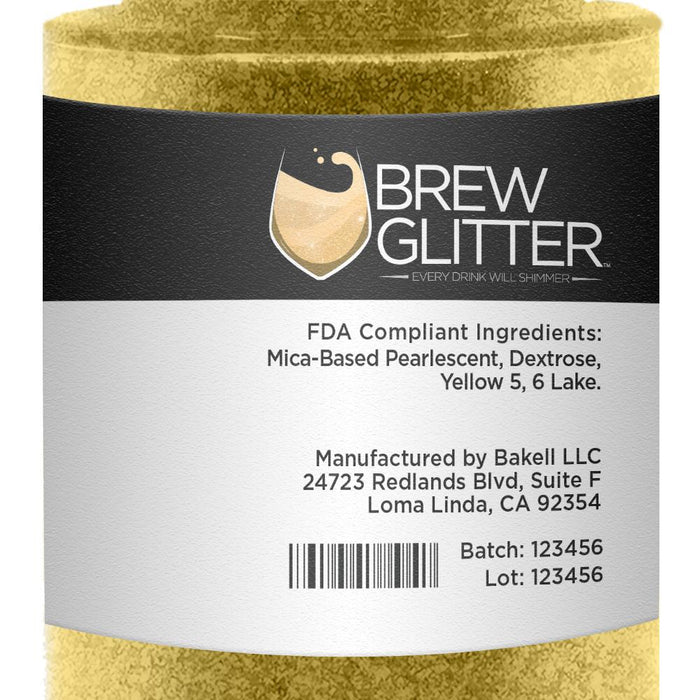 Yellow Edible Glitter Spray Pump for Drinks-Brew Glitter®