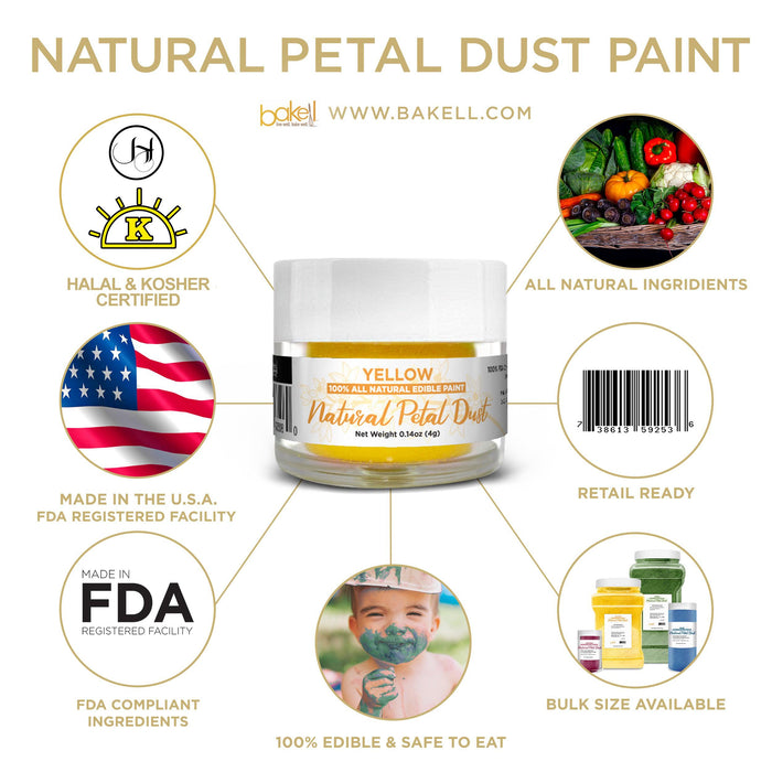 Yellow Food Coloring | Natural Petal Dust Bulk Size-Brew Glitter®