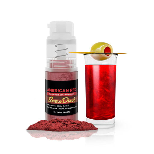 American Red Edible Brew Dust | Mini Spray Pump-Brew Glitter®