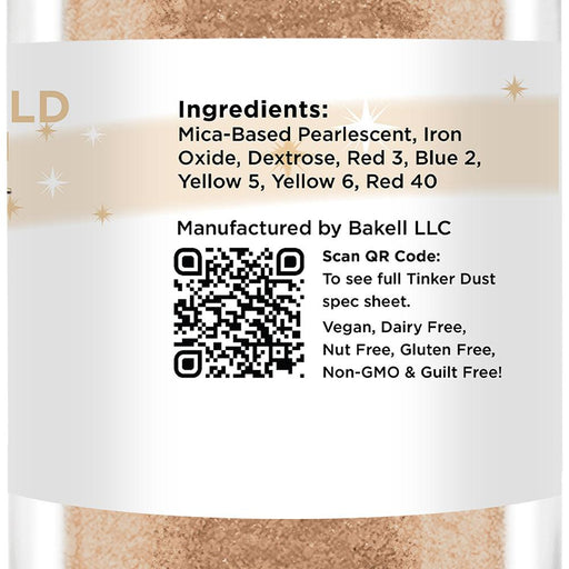 Antique Rose Gold Tinker Dust Food Grade Edible Glitter | Bulk Sizes-Brew Glitter®
