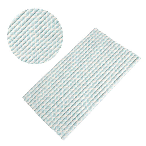 Baby Blue Damask Stirring Straws-Brew Glitter®