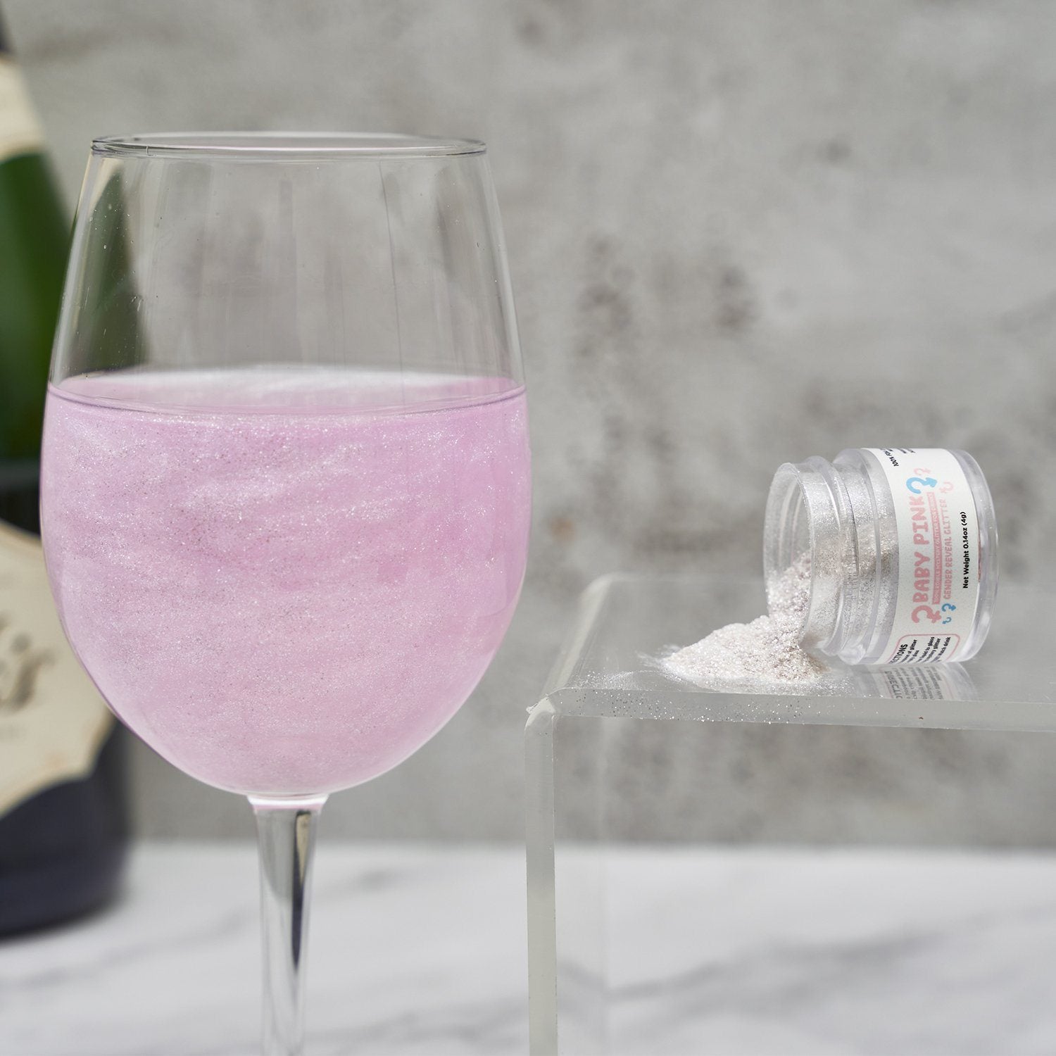 Baby Pink Edible Gender Reveal Beverage Glitter Shaker-Brew Glitter®