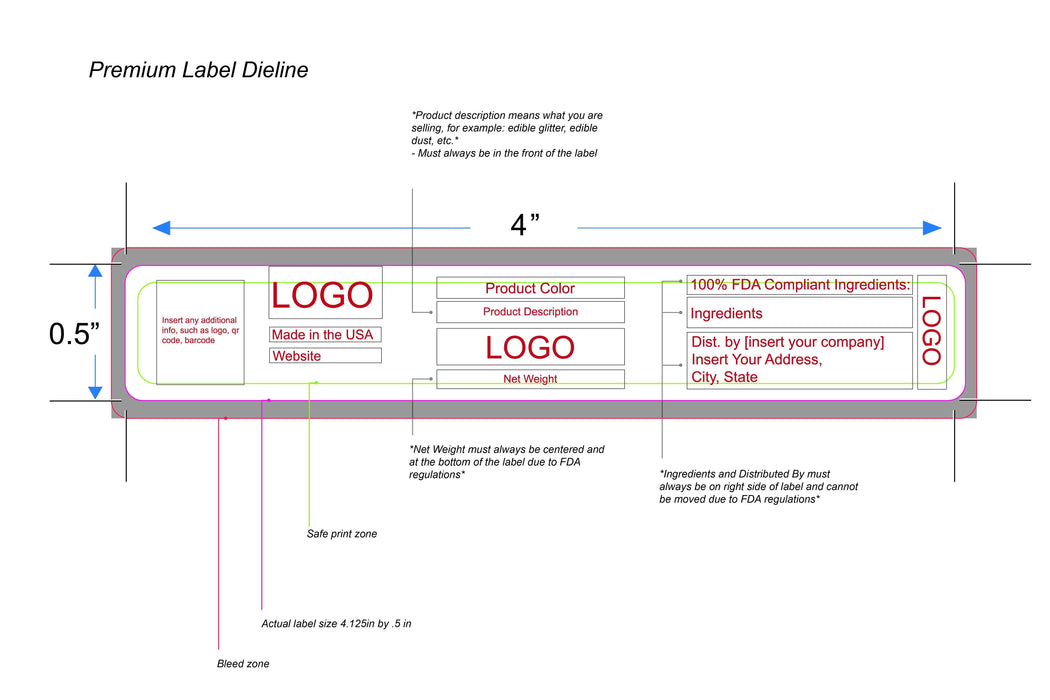 Bespoke Custom Label Upgrade for Private Label Products (4g Jars)-Brew Glitter®