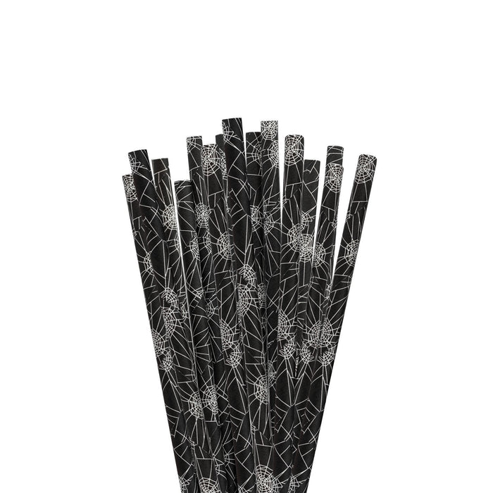 Black Cobweb Print Stirring Straws-Brew Glitter®