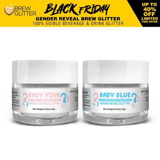 Black Friday Gender Reveal Drink Glitter Combo Pack Collection (2 PC Set)-Brew Glitter®