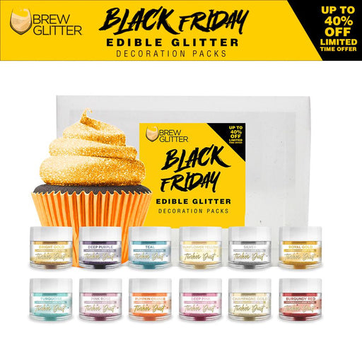 Black Friday Tinker Dust Edible Glitter Combo Pack A (12 PC Set)-Brew Glitter®