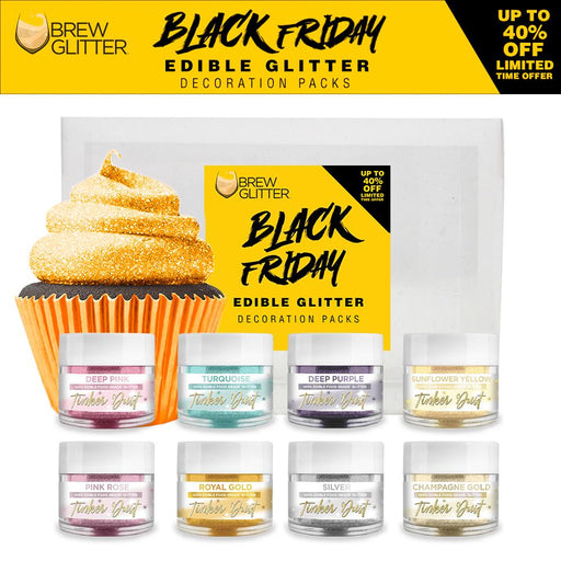 Black Friday Tinker Dust Edible Glitter Combo Pack A (8 PC Set)-Brew Glitter®