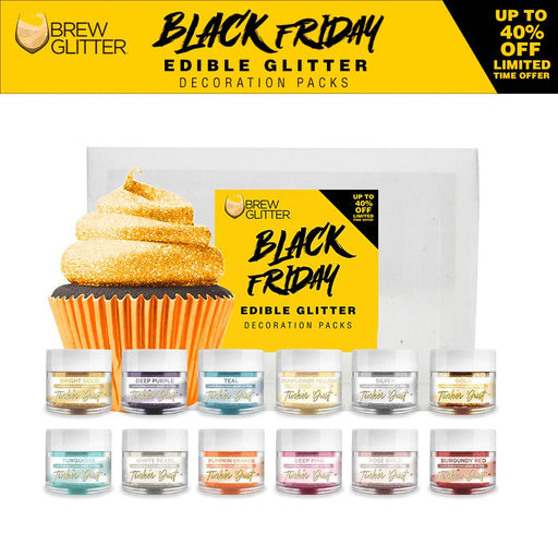 Black Friday Tinker Dust Edible Glitter Combo Pack B (12 PC Set)-Brew Glitter®