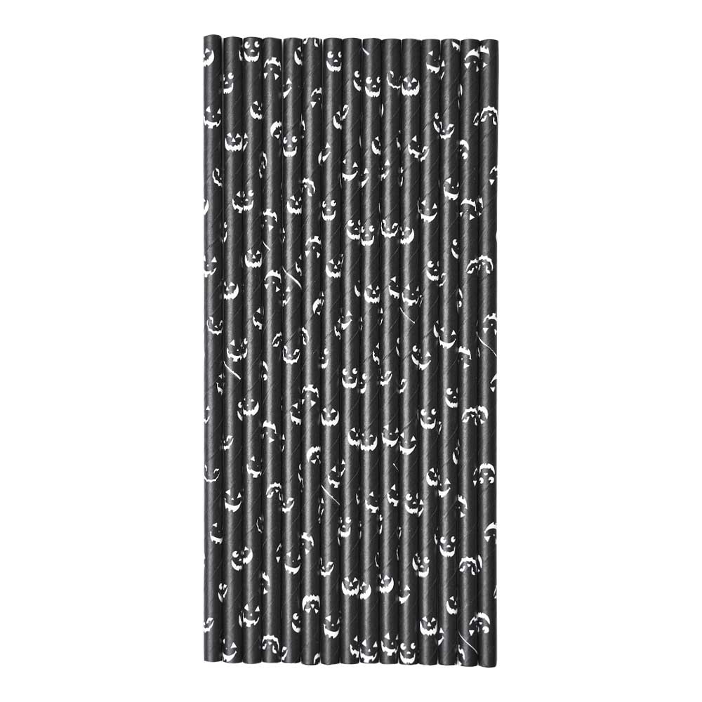 Black Jack-O'-Lantern Print Stirring Straws-Brew Glitter®