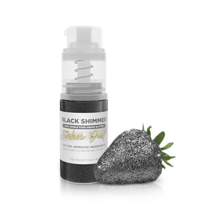 Black Shimmer Edible Glitter Spray 4g Pump | Tinker Dust®-Brew Glitter®