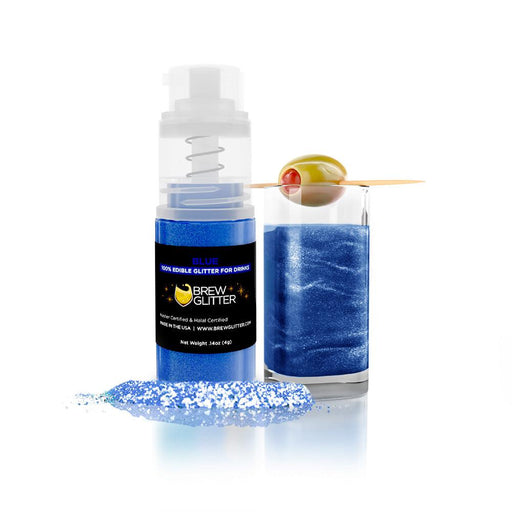 Blue Edible Glitter Mini Spray Pump for Drinks-Brew Glitter®