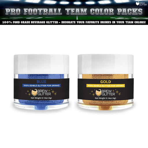 Blue & Gold Brew Glitter Football Team Colors (2 PC Set)-Brew Glitter®