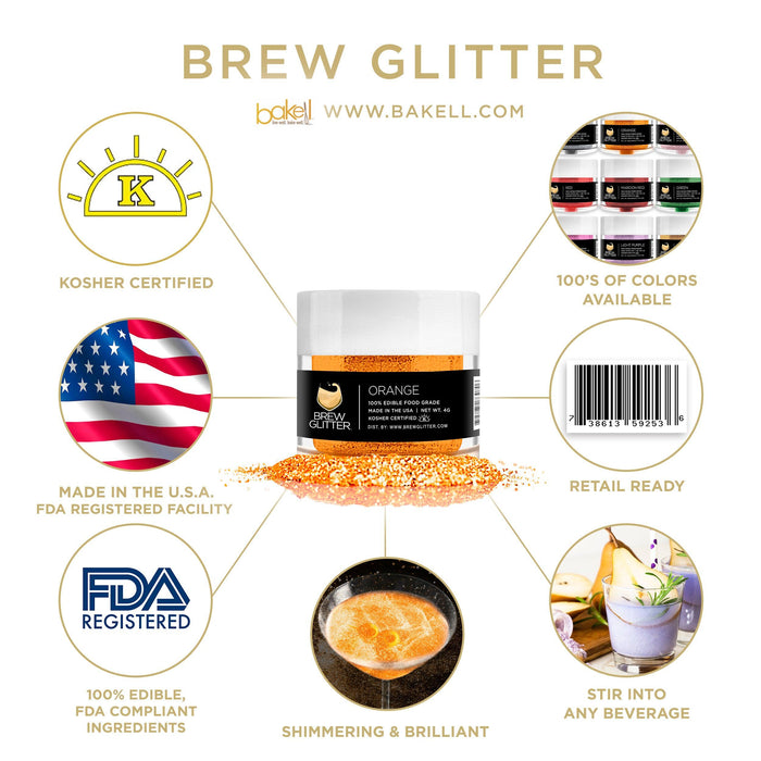 Blue & Orange Brew Glitter Football Team Colors (2 PC Set)-Brew Glitter®