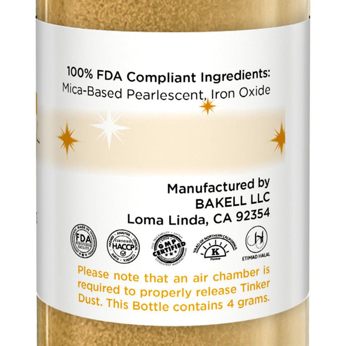 Bright Gold Edible Glitter Spray 4g Pump | Tinker Dust®-Brew Glitter®