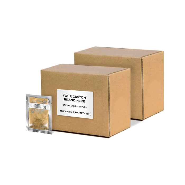 Bright Gold Tinker Dust Sample Packs by the Case | Private Label-Brew Glitter®
