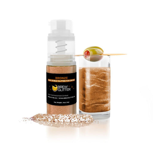 Bronze Edible Glitter Mini Spray Pump for Drinks-Brew Glitter®