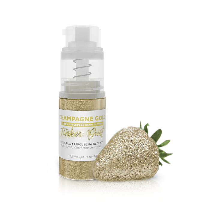 Champagne Gold Edible Glitter Spray 4g Pump | Tinker Dust®-Brew Glitter®