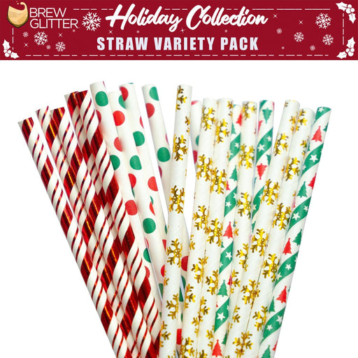 Christmas Collection Stirring Straws Combo Pack A (4PC Set)-Brew Glitter®