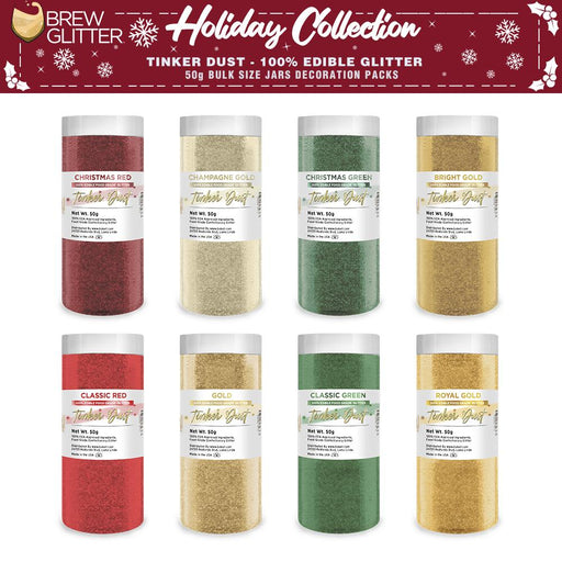 Christmas Collection Tinker Dust Combo Pack A (8 PC SET) 50 Gram Jar-Brew Glitter®