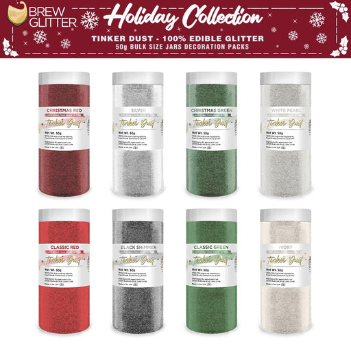 Christmas Collection Tinker Dust Combo Pack B (8 PC SET) 50 Gram Jar-Brew Glitter®