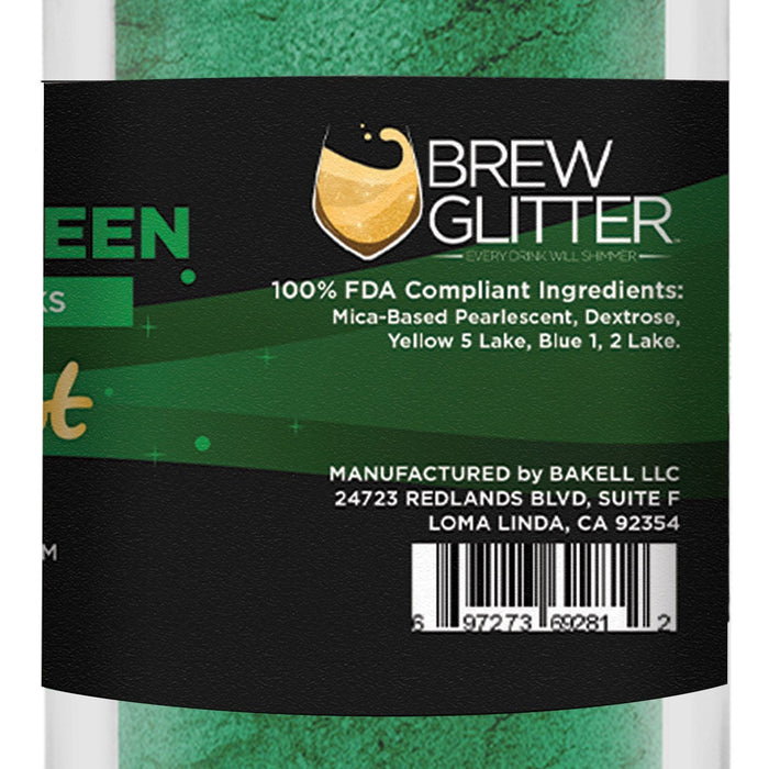 Christmas Green Edible Brew Dust | Bulk Sizes-Brew Glitter®