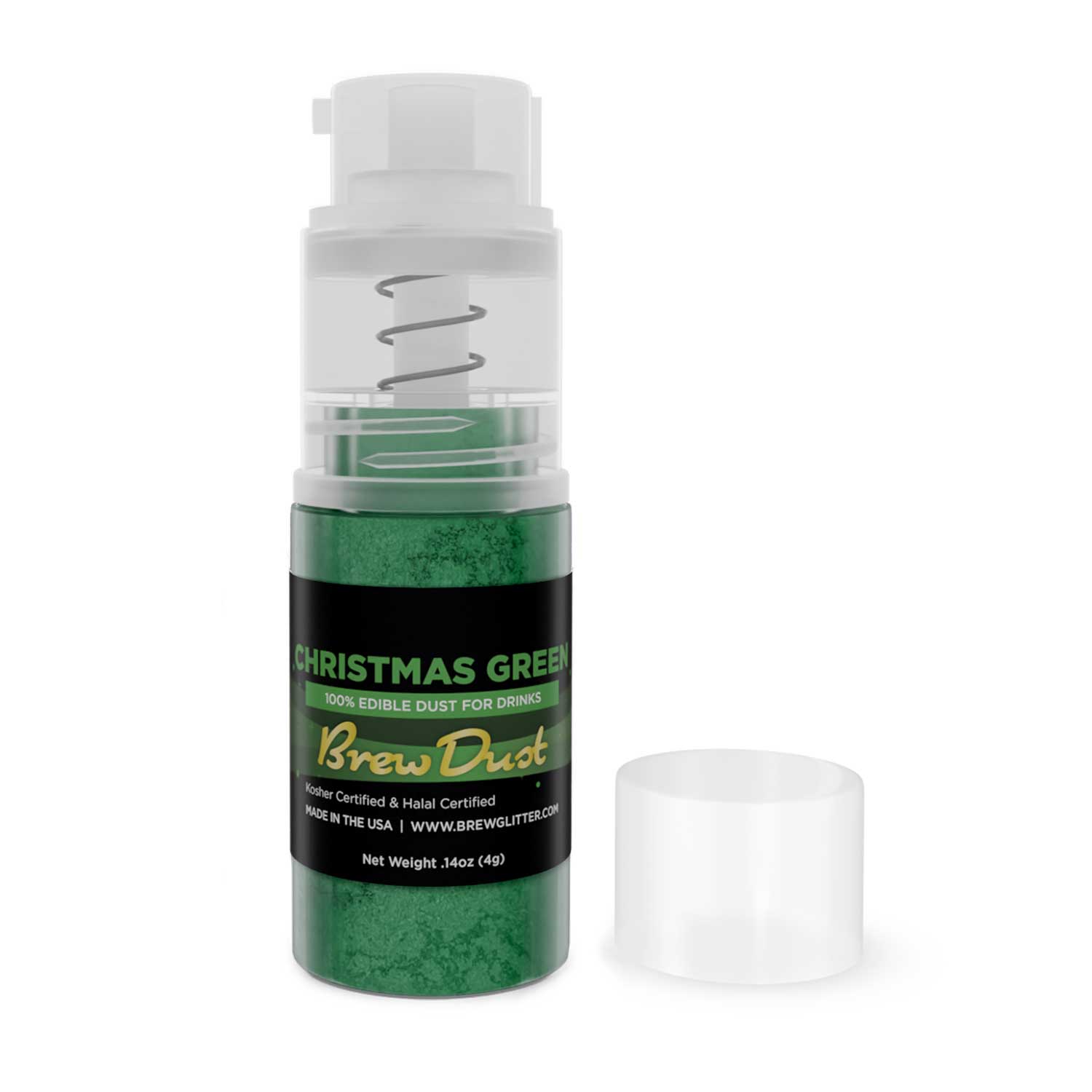 Christmas Green Edible Brew Dust | Mini Spray Pump-Brew Glitter®