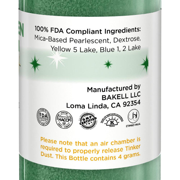 Christmas Green Edible Glitter Spray 4g Pump | Tinker Dust®-Brew Glitter®