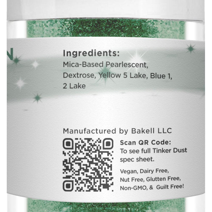 Christmas Green Tinker Dust Food Grade Edible Glitter | Bulk Sizes-Brew Glitter®