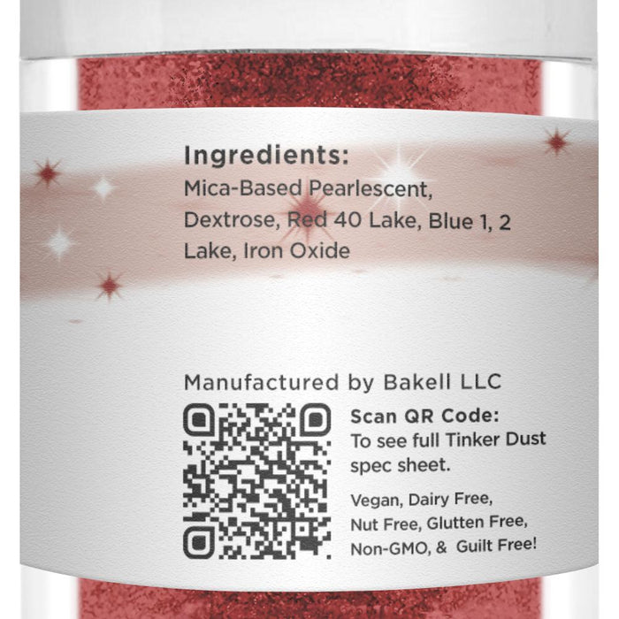 Christmas Red Tinker Dust Food Grade Edible Glitter | Bulk Sizes-Brew Glitter®