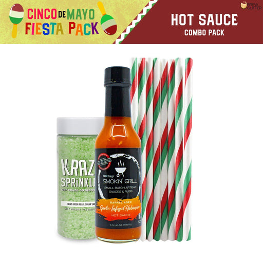 Cinco de Mayo BBQthingz Smokin' Grill Hot Sauce Combo Decorating Gift Set B (3 PC SET)-Brew Glitter®
